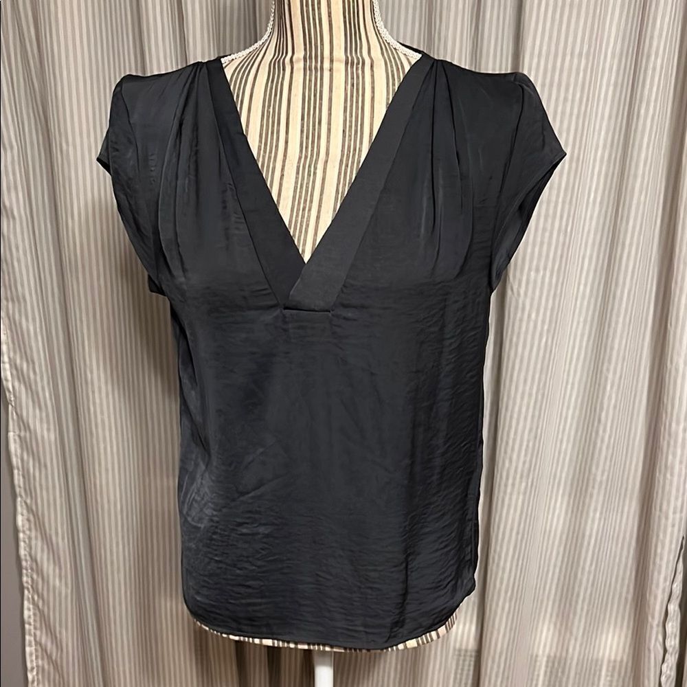 H & M Chic Black V-Neck Blouse